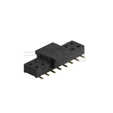 Pitch 2.00mm 180º 双排 SMT+CAP 型排母H2.2 W4.0 PC6.0 2X08Pin 黑色 镀全金G/F